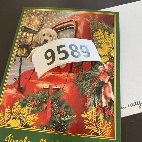 St Labre Indian School Red Truck with Puppy Christmas Greeting Card w/ Envelope - Picture 8 of 8